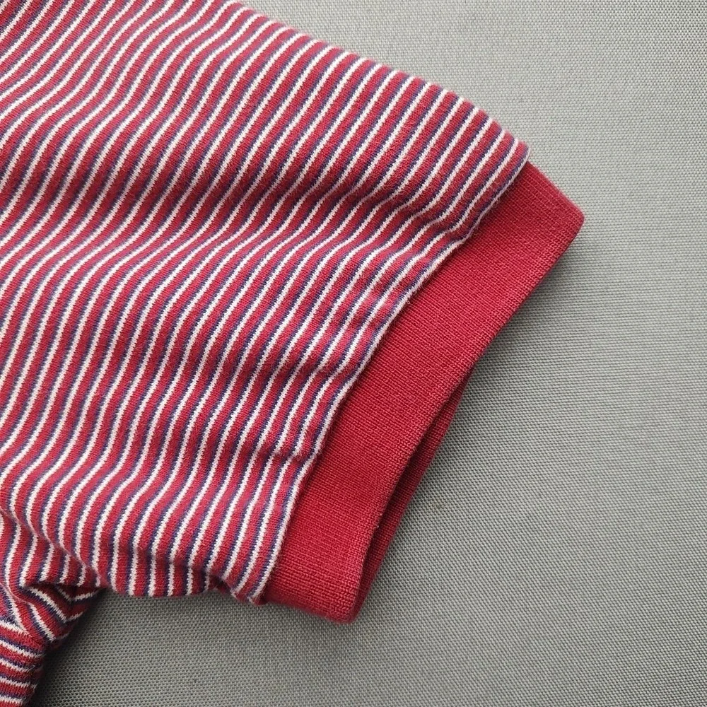 Vintage Polo by Ralph‎ Lauren Shirt Men's Large  Red Stripe Short Sleeve Cotton